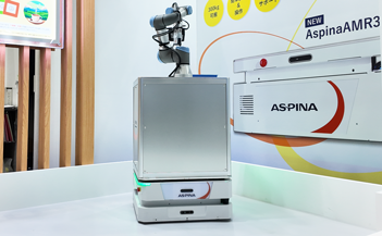 AspinaAMRを搬送部としたモバイルマニピュレータのデモ機