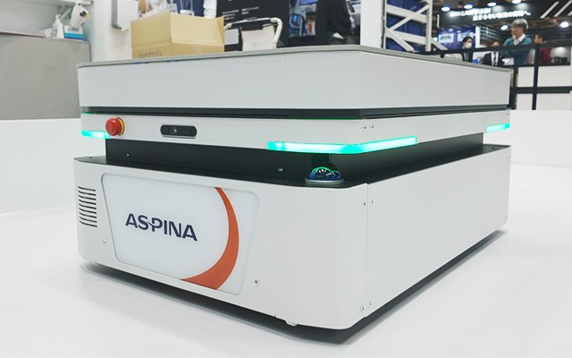 『AspinaAMR300』実機展示の様子